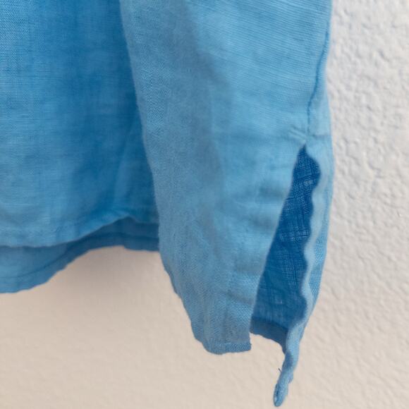 Ann Taylor Sky Blue Button-Up Blouse - Picture 5 of 8